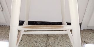 Silla blanca madera niño