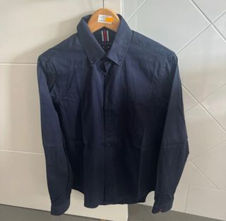 Camisa Zara Man azul marino