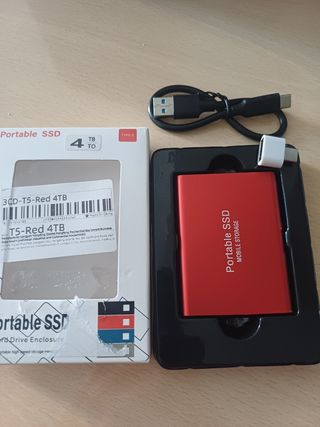 SSD Portátil 4TB - Rojo