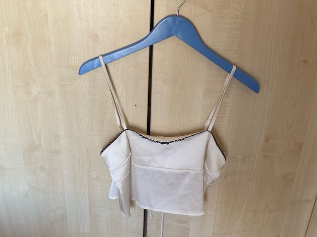 Crop top blanco lencero