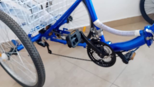 Bicicleta triciclo adulto azul