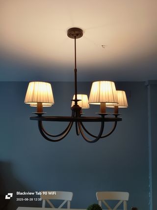 Lámpara 5 luces comedor - marrón beige
