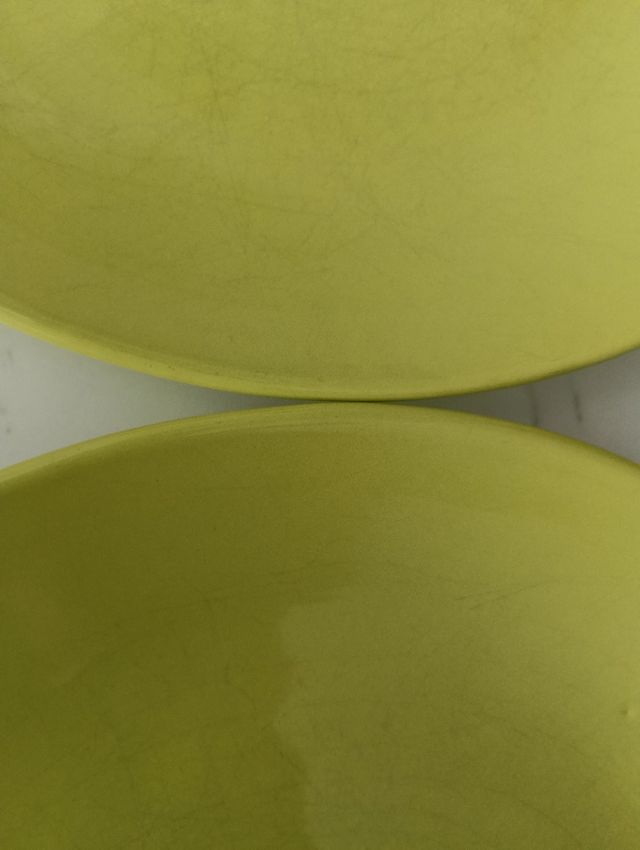 4 Platos cerámica verde