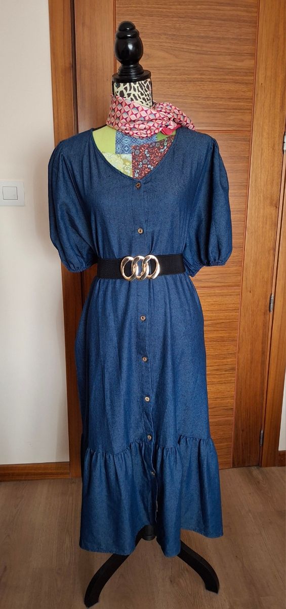 Vestido vaquero largo azul