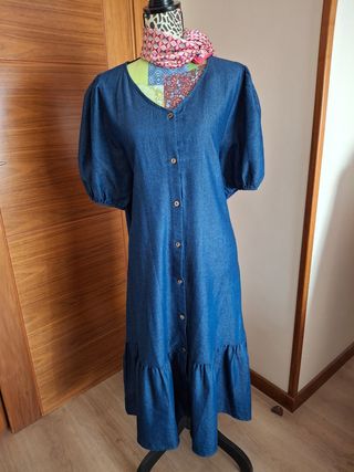 Vestido vaquero largo azul