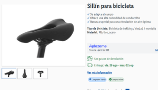 Sillín Bicicleta GEL anti prostático nuevo ruta 