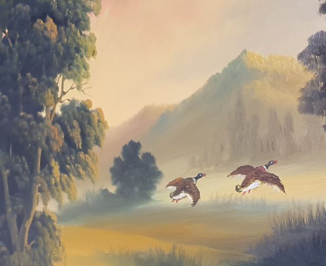 Gran Cuadro al óleo: escena campestre.