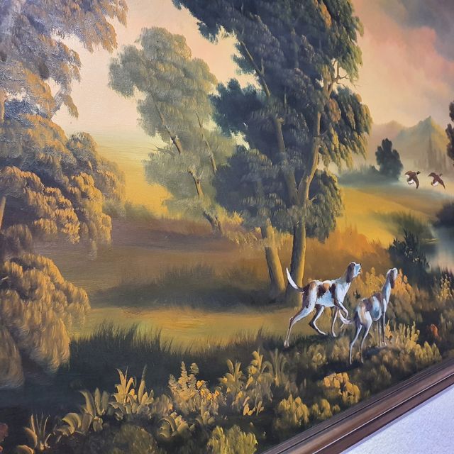 Gran Cuadro al óleo: escena campestre.