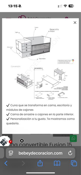 Maxi Cuna convertible bebé