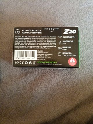 Altavoz Bluetooth ZIU Z20
