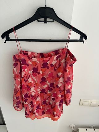 Blusa Massimo Dutti estampada rosa