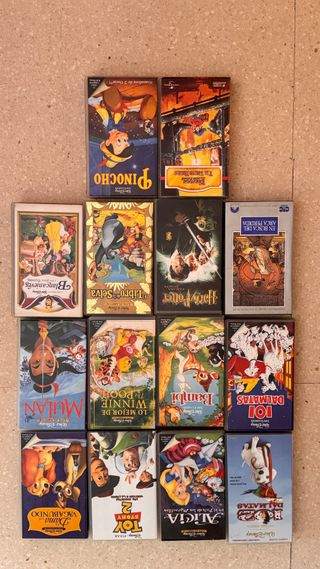 VHS Disney: 14 Películas Infantiles
Todo el pack