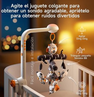 Móvil cuna bebé musical