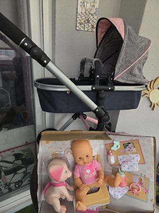 Cochecito Muñecas + Muñeco Petuco