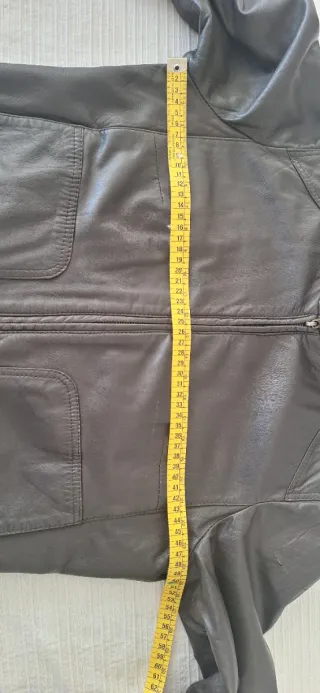 Cazadora piel marrón