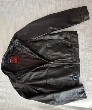 Cazadora piel marrón