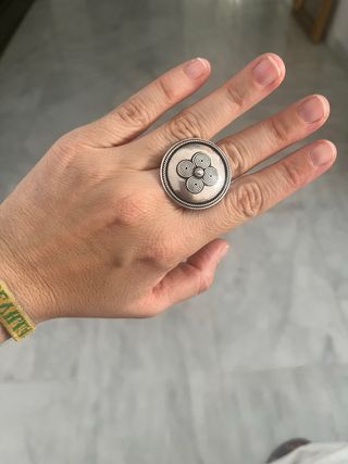 Anillo plata ovalado