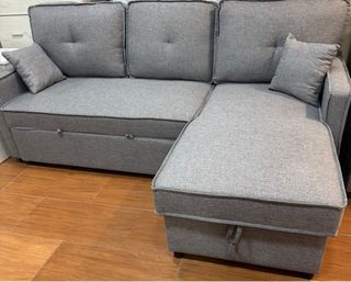 Sofá chaise longue gris