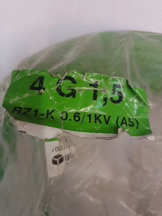 Cable RZ1-K (AS) 0,6/1 kV 4G1,5 mm² +- 25 metros