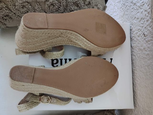 Cuñas Andarina esparto beige 38