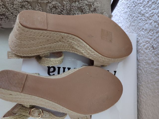 Cuñas Andarina esparto beige 38