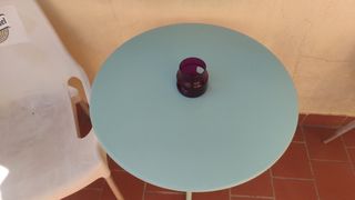 Mesa metalica exterior - Verde, como nueva 