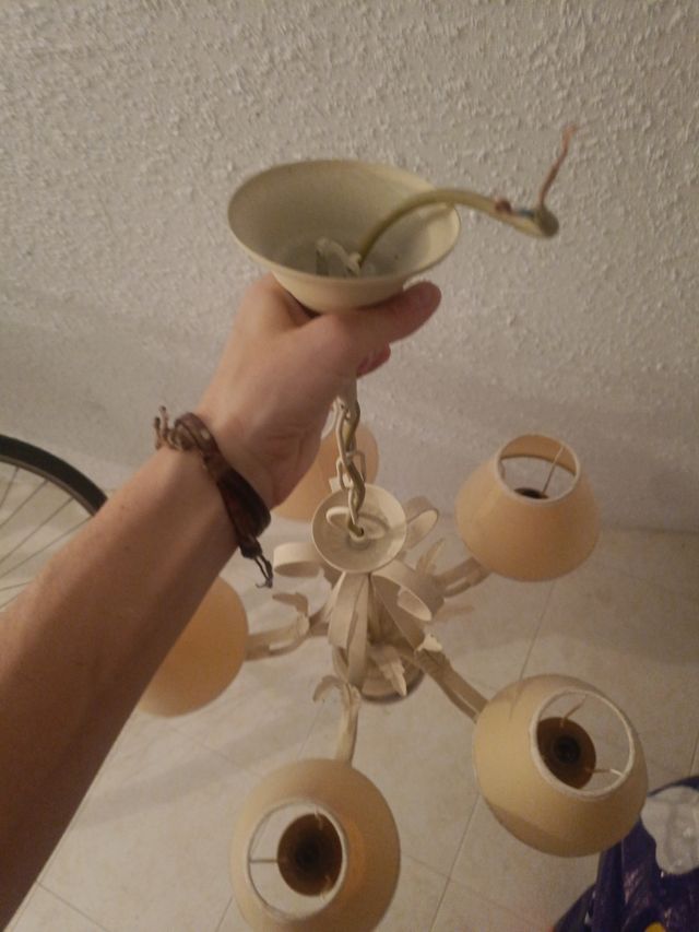 Lampara techo vintage 5 luces