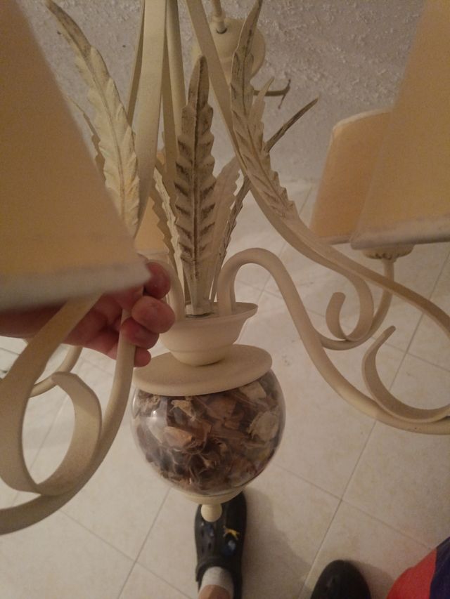 Lampara techo vintage 5 luces