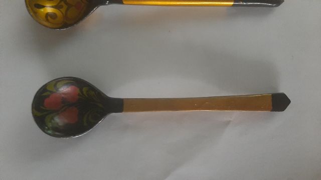 3 Cucharas Rusas pintadas a mano