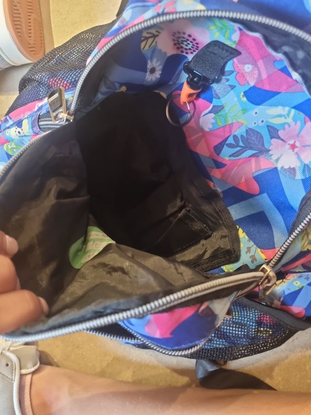 Mochila edcolar flores-azul