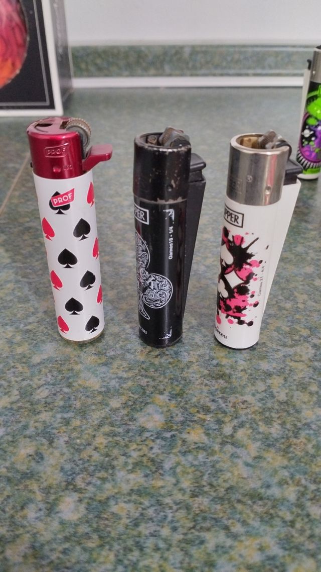 3 Accendini Clipper Poker