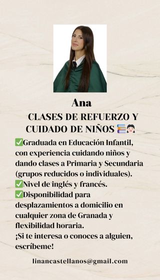 Clases particulares y cuidado de niños