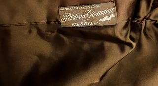 Abrigo vintage astracán marrón-mujer