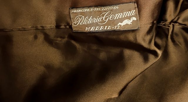 Abrigo vintage astracán marrón-mujer