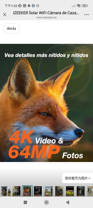 Cámara Caza iZEEKER Solar WiFi 4K