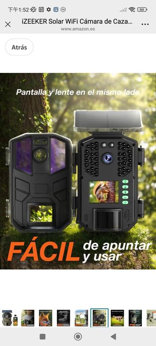 Cámara Caza iZEEKER Solar WiFi 4K