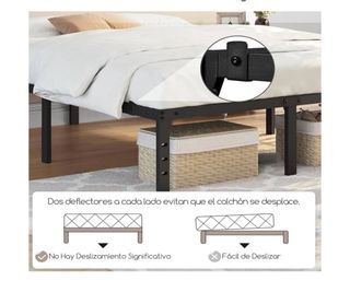 Somier metálico de acero 140x200x36cm