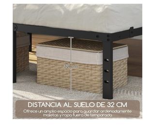 Somier metálico de acero 140x200x36cm