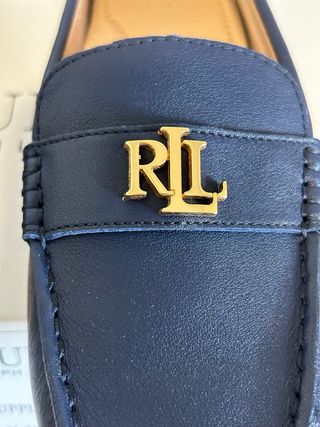 Ralph Lauren Mocasines Piel Azul Mujer 39