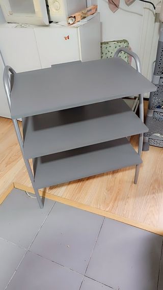 Mesa auxiliar 3 niveles gris