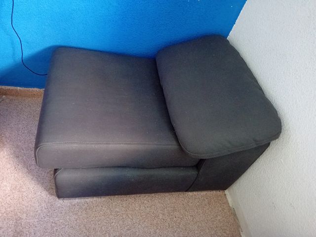 Puff gris - 100x72x60cm