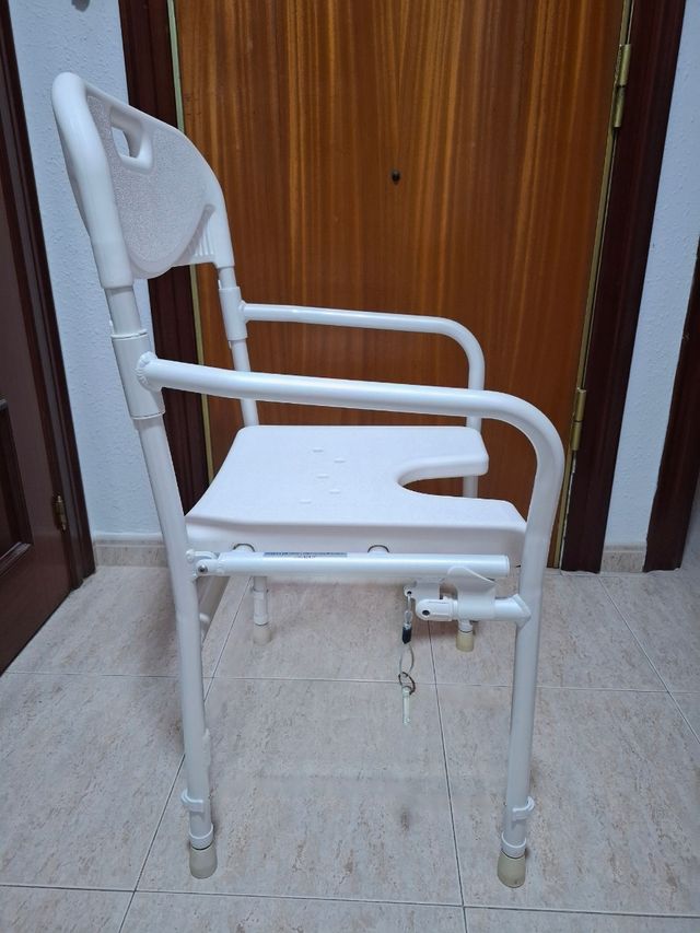 Silla ducha baño con reposabrazos
