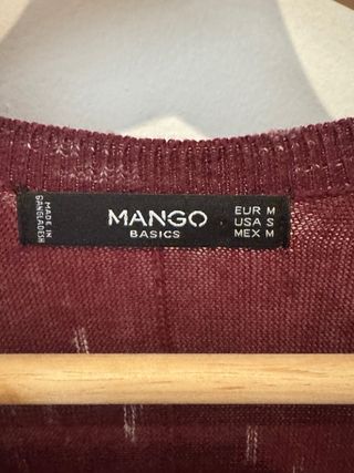 Chaqueta Mango - Punto fino - Burdeos