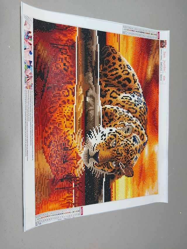 Cuadro Diamond Painting - Jaguar (Terminado)