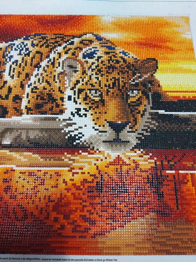 Cuadro Diamond Painting - Jaguar (Terminado)