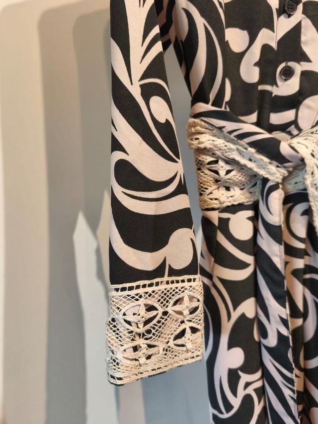 Vestido midi estampado talla M