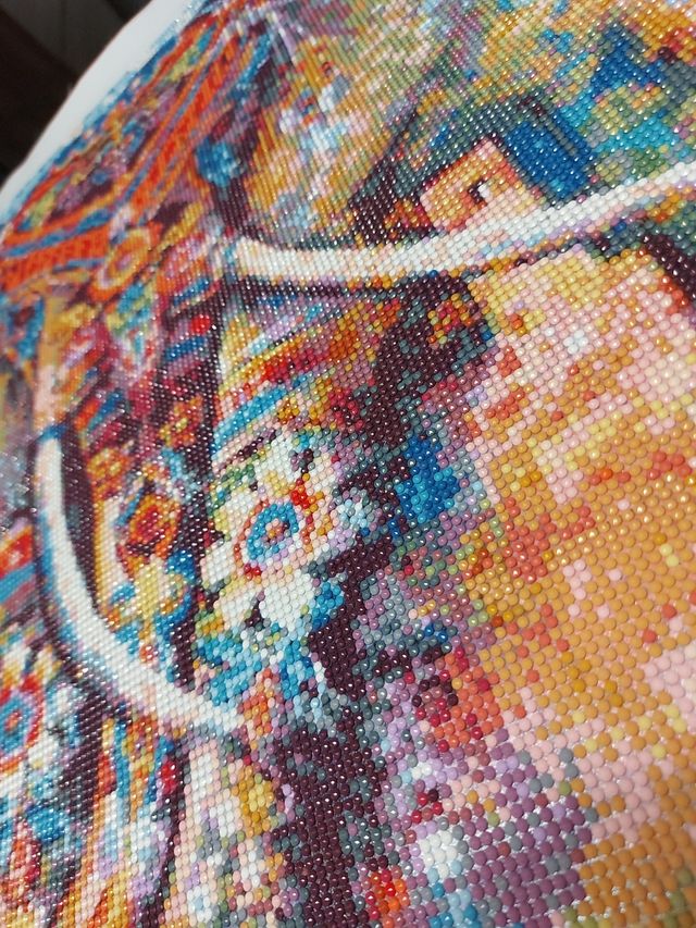 Cuadro Diamond Painting - Elefante (Terminado)
