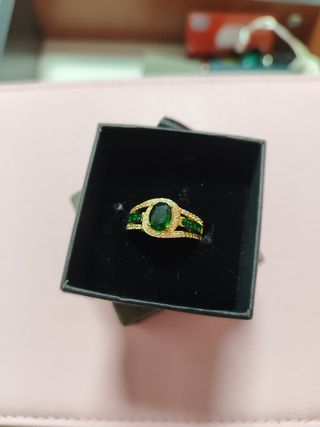 Anillo oro verde