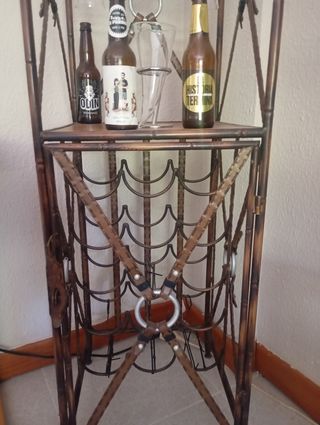 Botellero hierro forjado