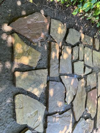 Suelo de pizarra gruesa